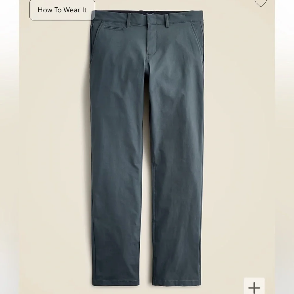 J crew charcoal steel 770™ Straight-fit tech pant
